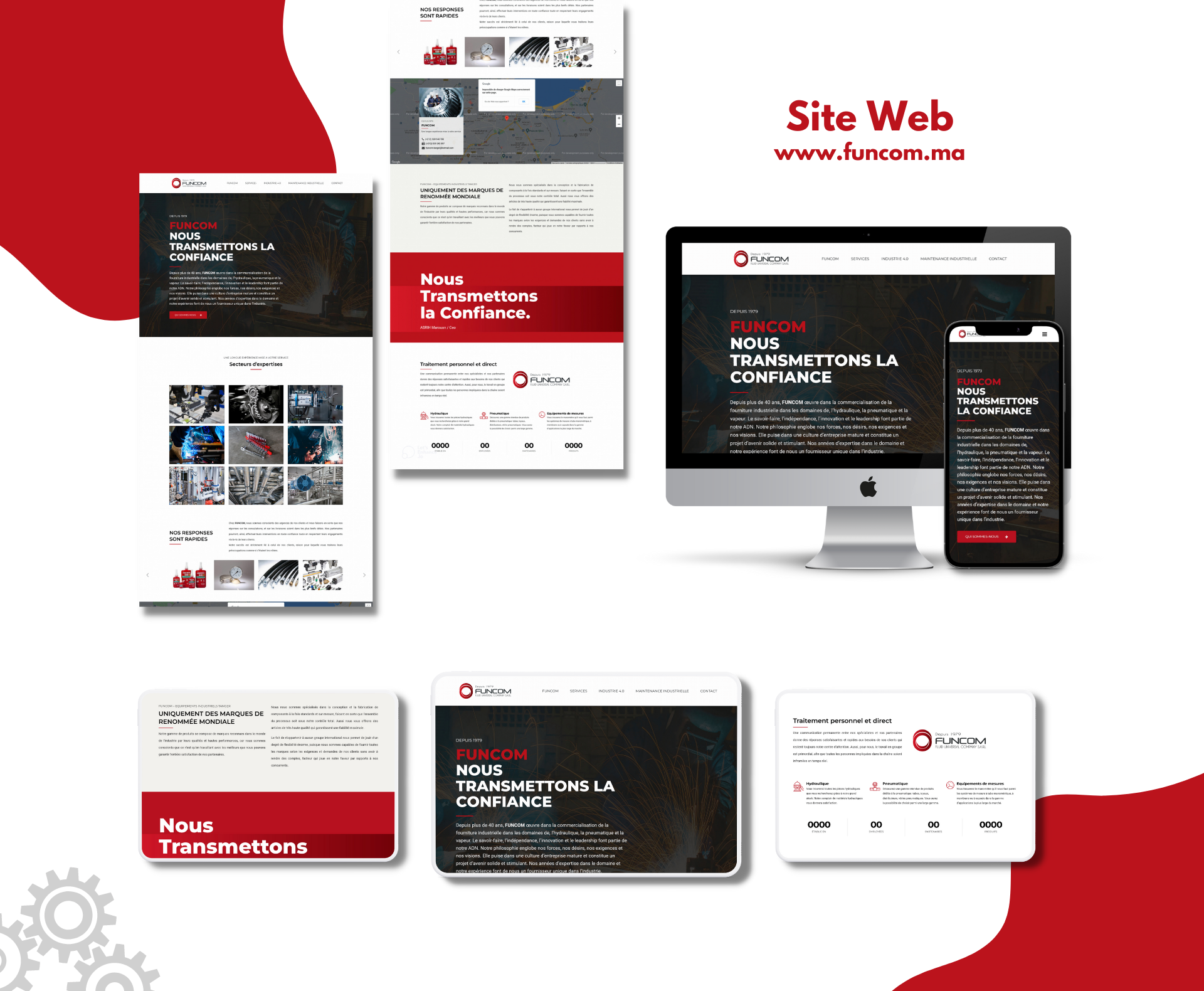Funcom Agence Création site web composants industriels tanger maroc
