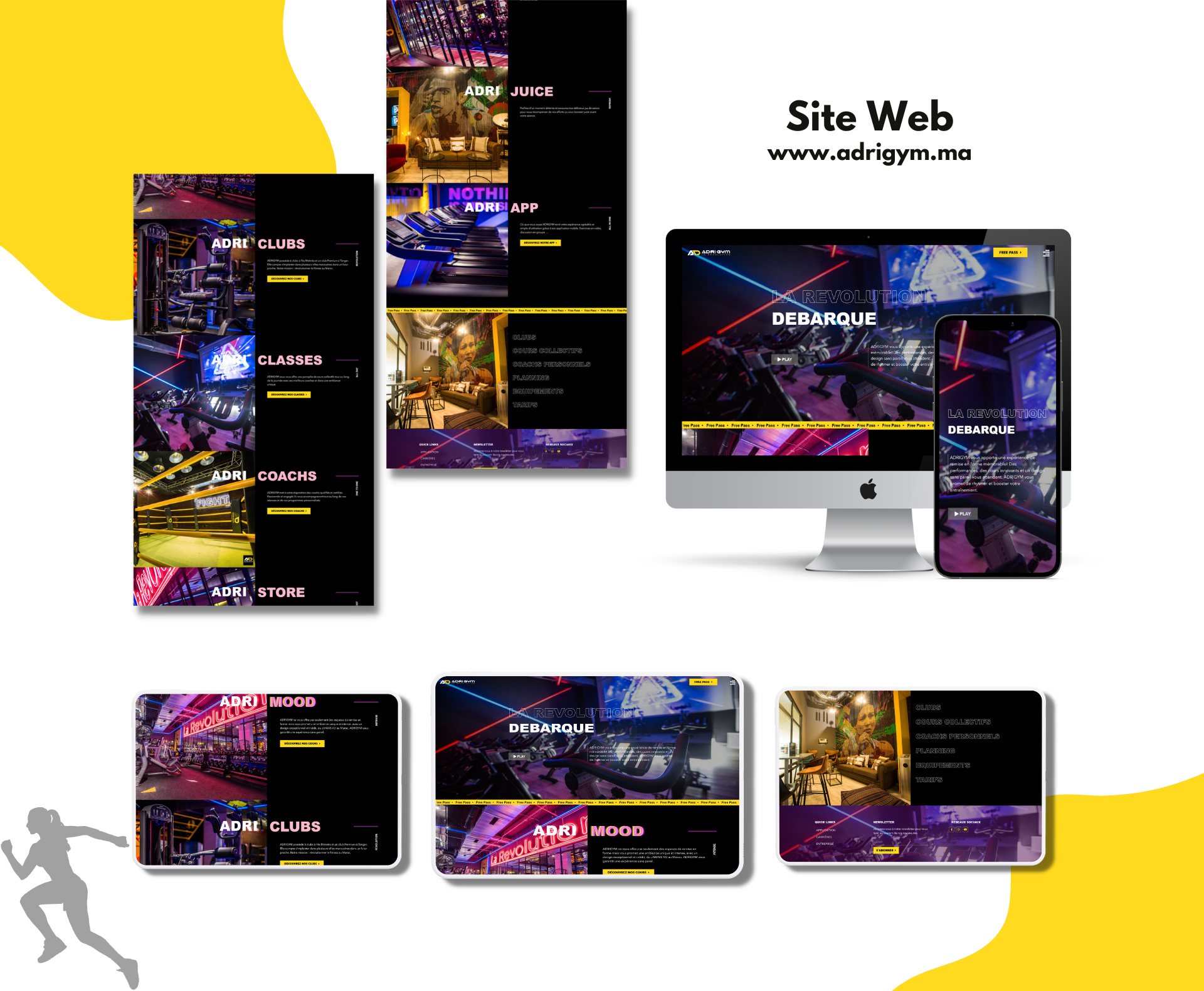 Adrigym Agence Création site web salle de sport fitness tanger maroc